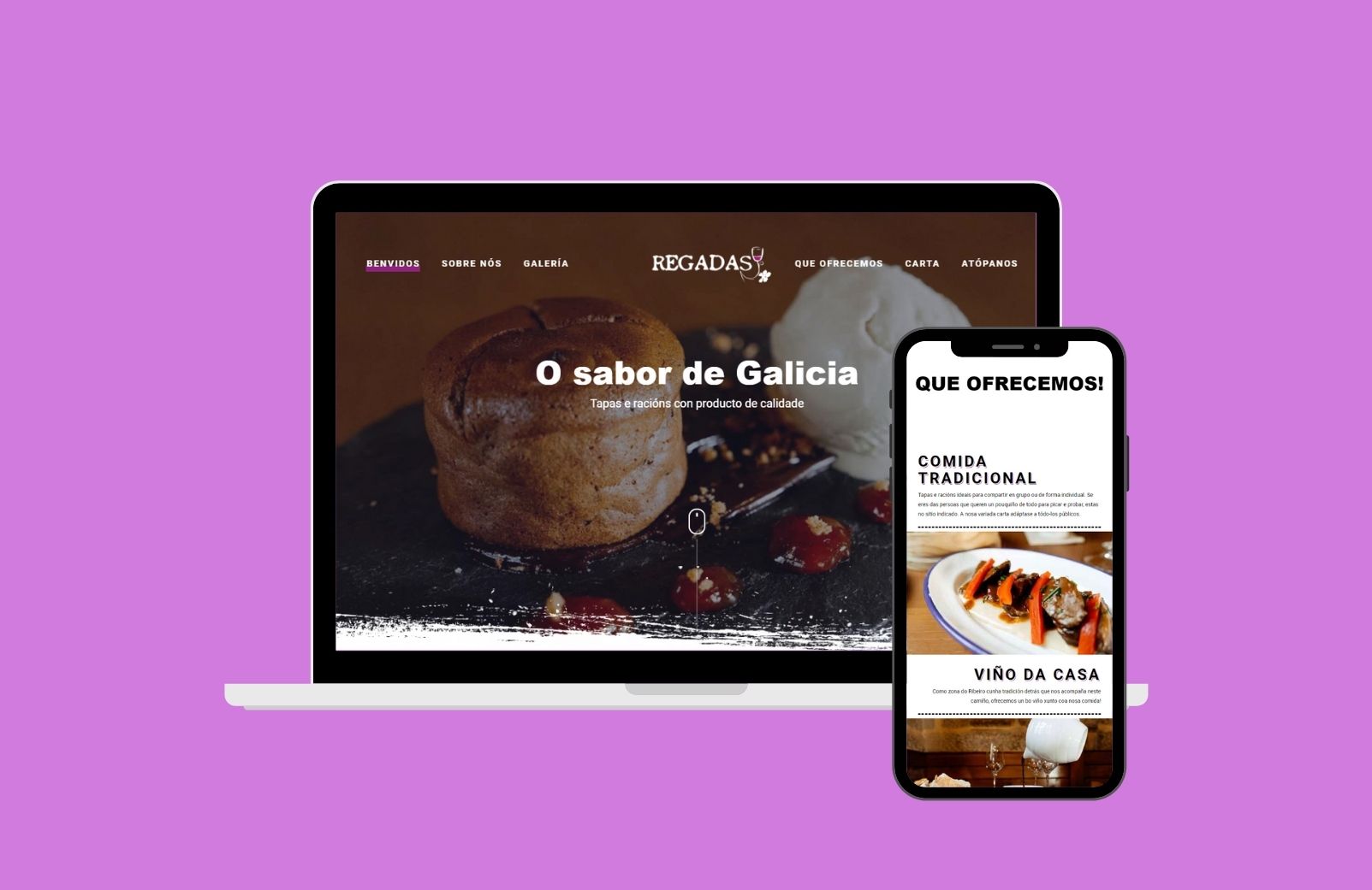 Restaurante Regadas – Web Arrieira